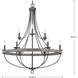 Lyles 9 Light 35.25 inch Graphite Chandelier Ceiling Light
