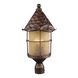 Greenville 3 Light 26 inch Antique Copper Outdoor Post Light
