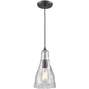 Graves 1 Light 6 inch Oil Rubbed Bronze with Clear Mini Pendant Ceiling Light