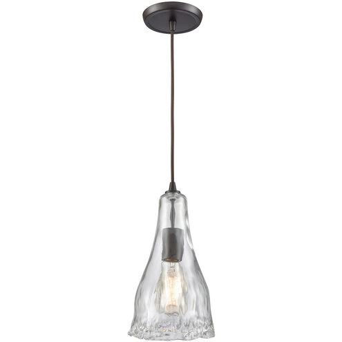 Graves 1 Light 6 inch Oil Rubbed Bronze with Clear Mini Pendant Ceiling Light