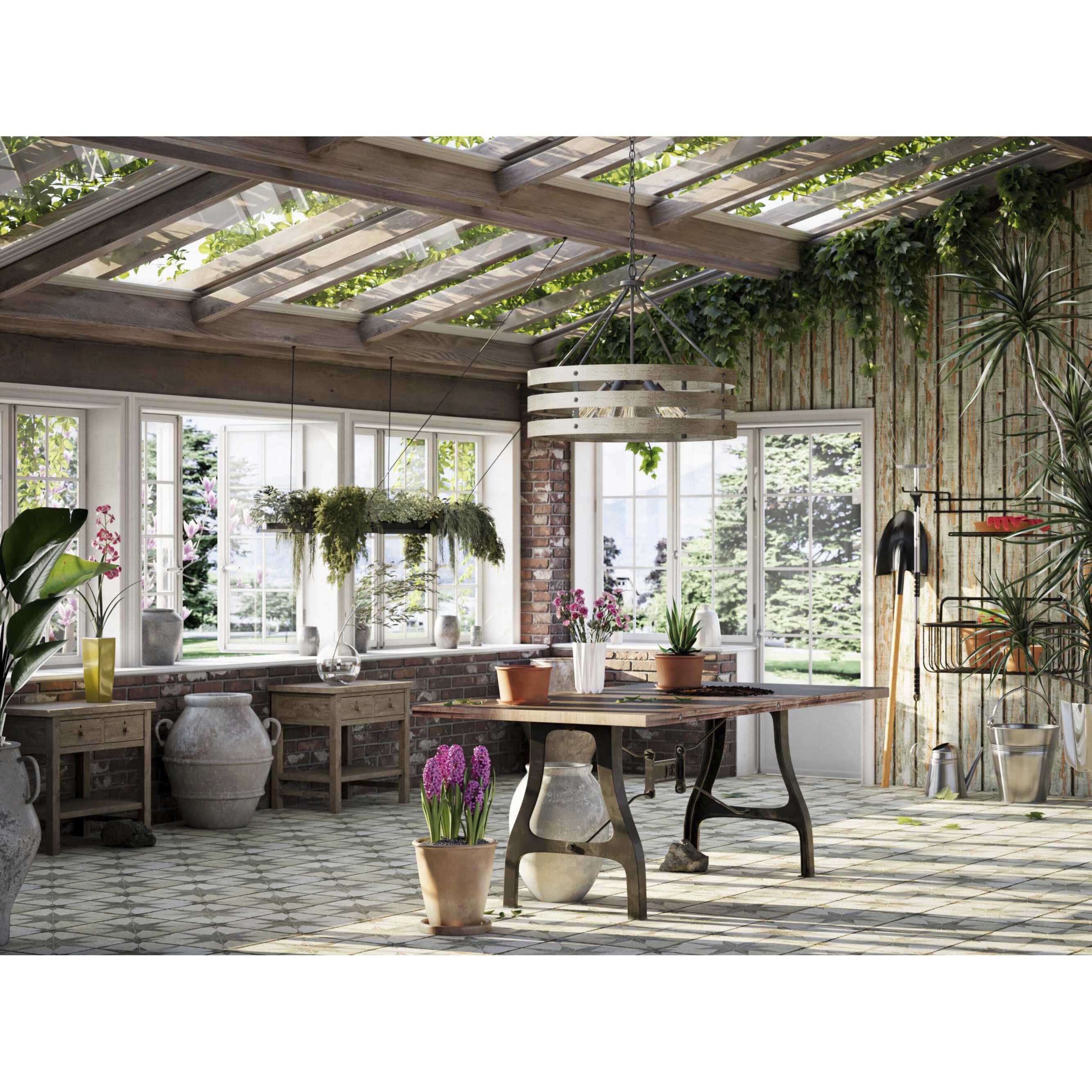 Lyles 5 Light 27.75 inch Graphite Pendant Ceiling Light