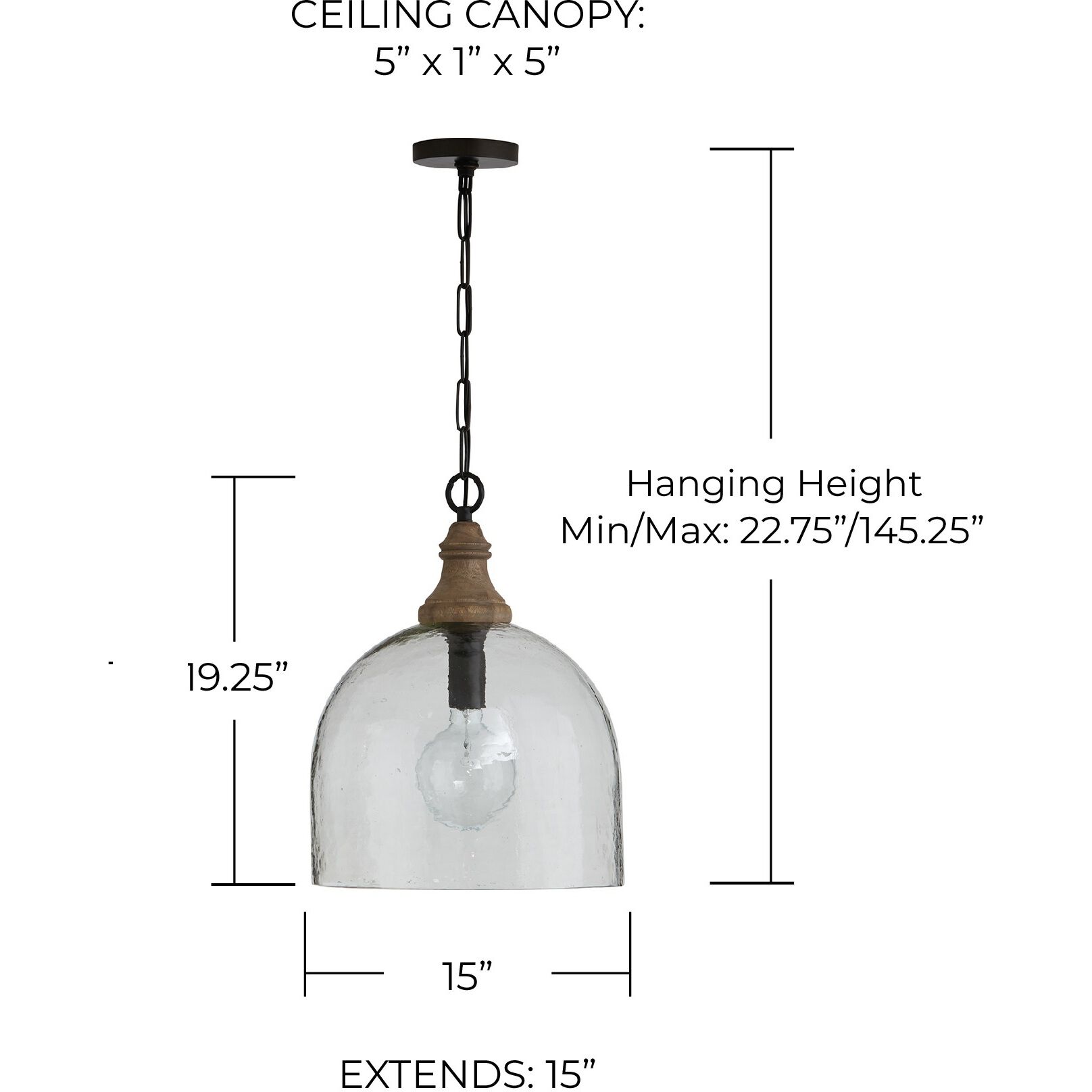 Chandler 1 Light 15 inch Grey Wash and Dark Pewter Pendant Ceiling Light