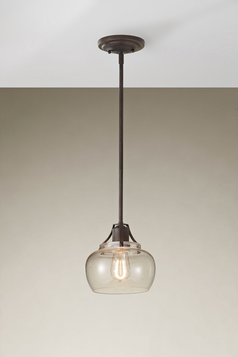 Burke 1 Light 8 inch Rustic Iron Mini Pendant Ceiling Light