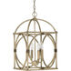 Crowlery 4 Light 12 inch French Oak Foyer Ceiling Light