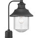 Saddletree 1 Light 16 inch Textured Black Outdoor Post Lantern