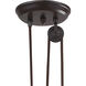 Belle 1 Light 14 inch Oil Rubbed Bronze Pendant Ceiling Light