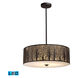 Gentry LED 24 inch Aged Bronze Chandelier Ceiling Light