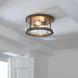 Lanesnoro 2 Light 13.75 inch Distressed Weathered Oak / Slate Grey Metal Flush Mount Ceiling Light