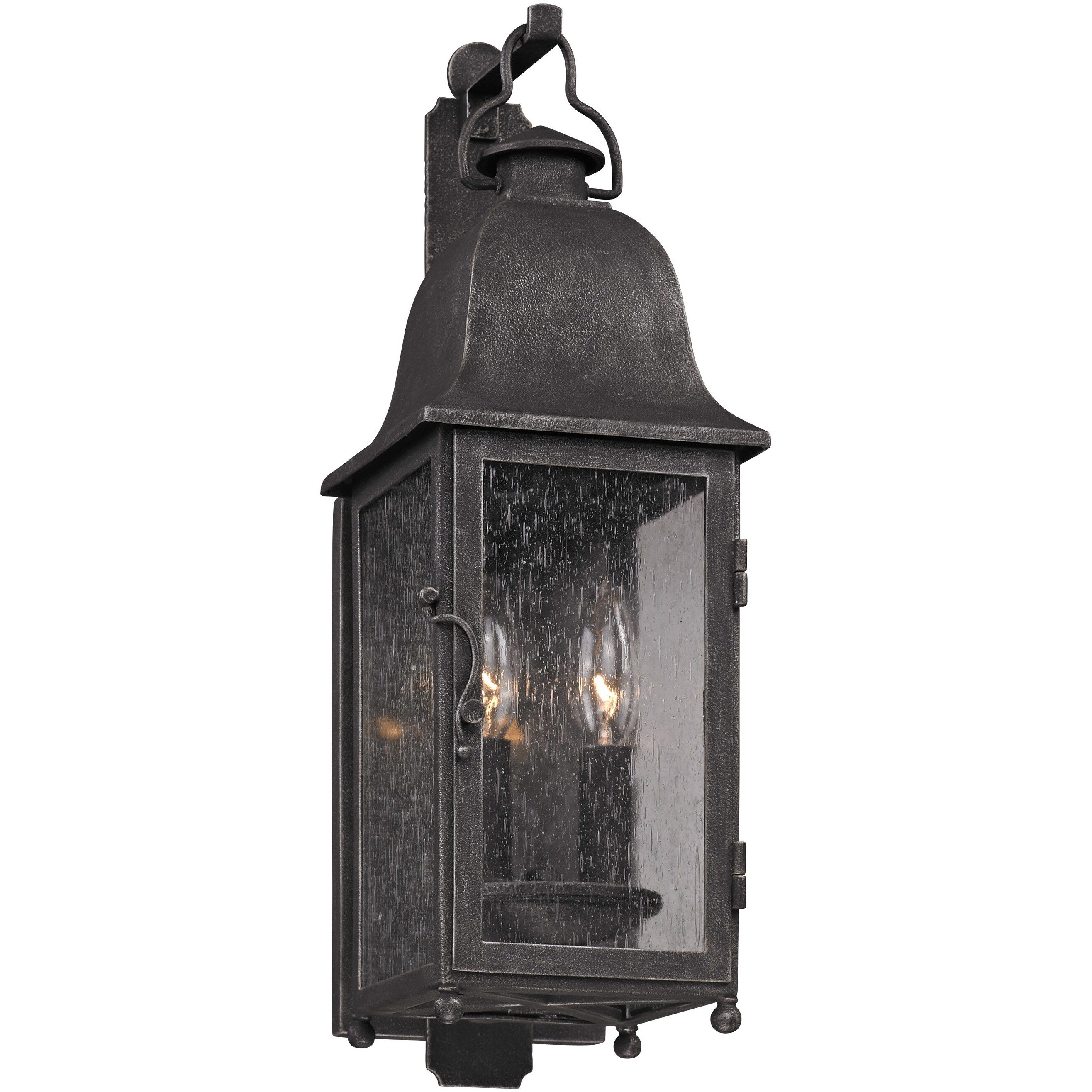 Pella 2 Light 18.75 inch Aged Pewter Outdoor Wall Sconce