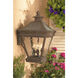 Bamboo 3 Light 19.5 inch Charcoal Outdoor Sconce