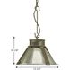 Idaho 1 Light 15.75 inch Aged Brass Pendant Ceiling Light, Design Series