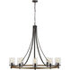 Lanesnoro 10 Light 48.13 inch Distressed Weathered Oak / Slate Grey Metal Chandelier Ceiling Light