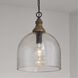 Chandler 1 Light 15 inch Grey Wash and Dark Pewter Pendant Ceiling Light