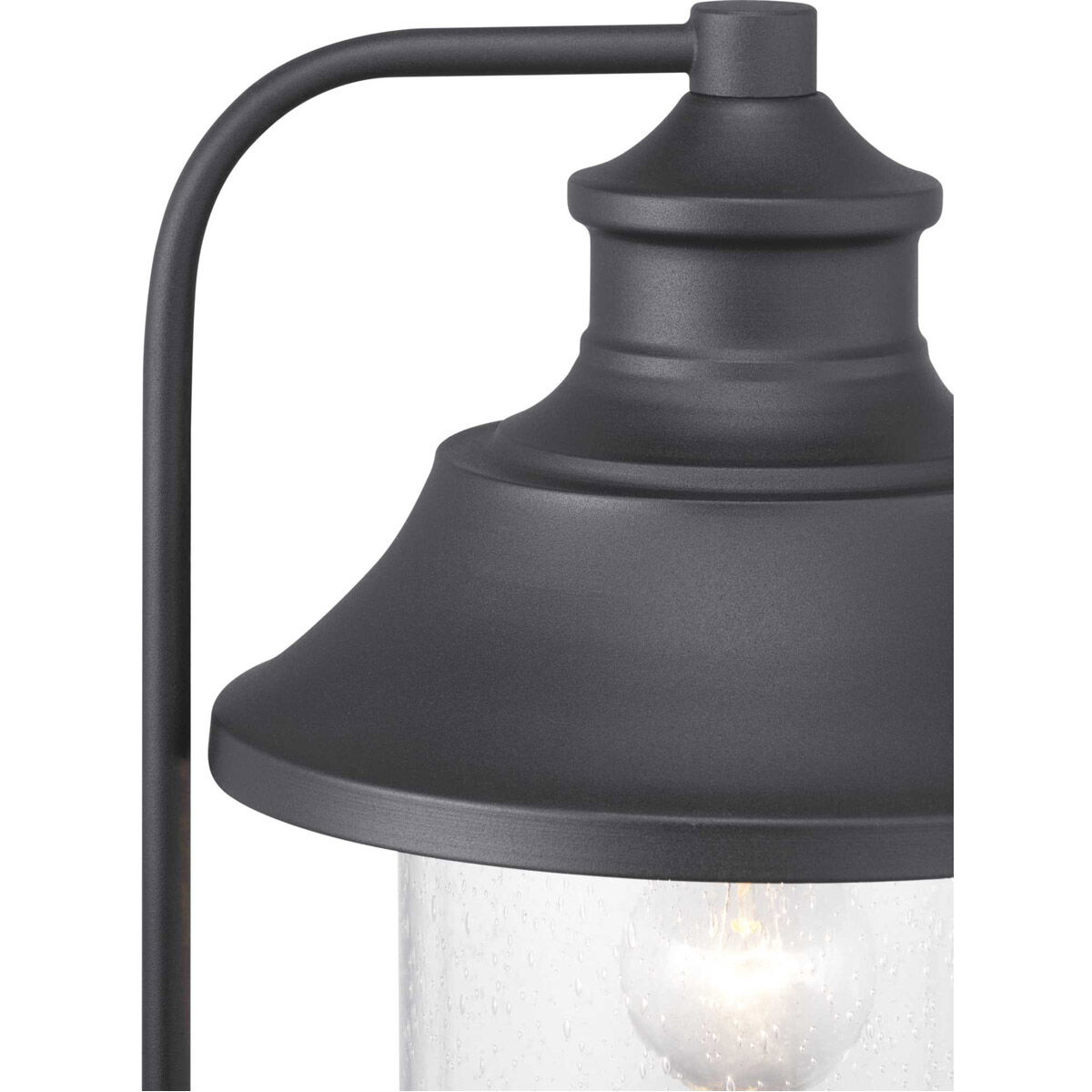 Saddletree 1 Light 16 inch Textured Black Outdoor Post Lantern