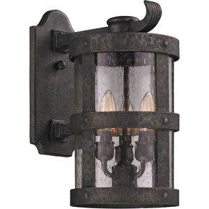 Rowena 3 Light 15 inch Barbosa Bronze Outdoor Wall Sconce