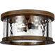 Lanesnoro 2 Light 13.75 inch Distressed Weathered Oak / Slate Grey Metal Flush Mount Ceiling Light