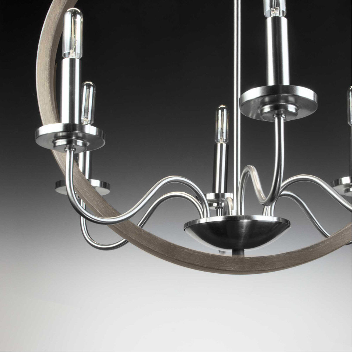 Monteagle 6 Light 22 inch Brushed Nickel Chandelier Ceiling Light, Design Series