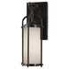 Galena 1 Light 13 inch Espresso Outdoor Wall Sconce in Opal Etched Glass