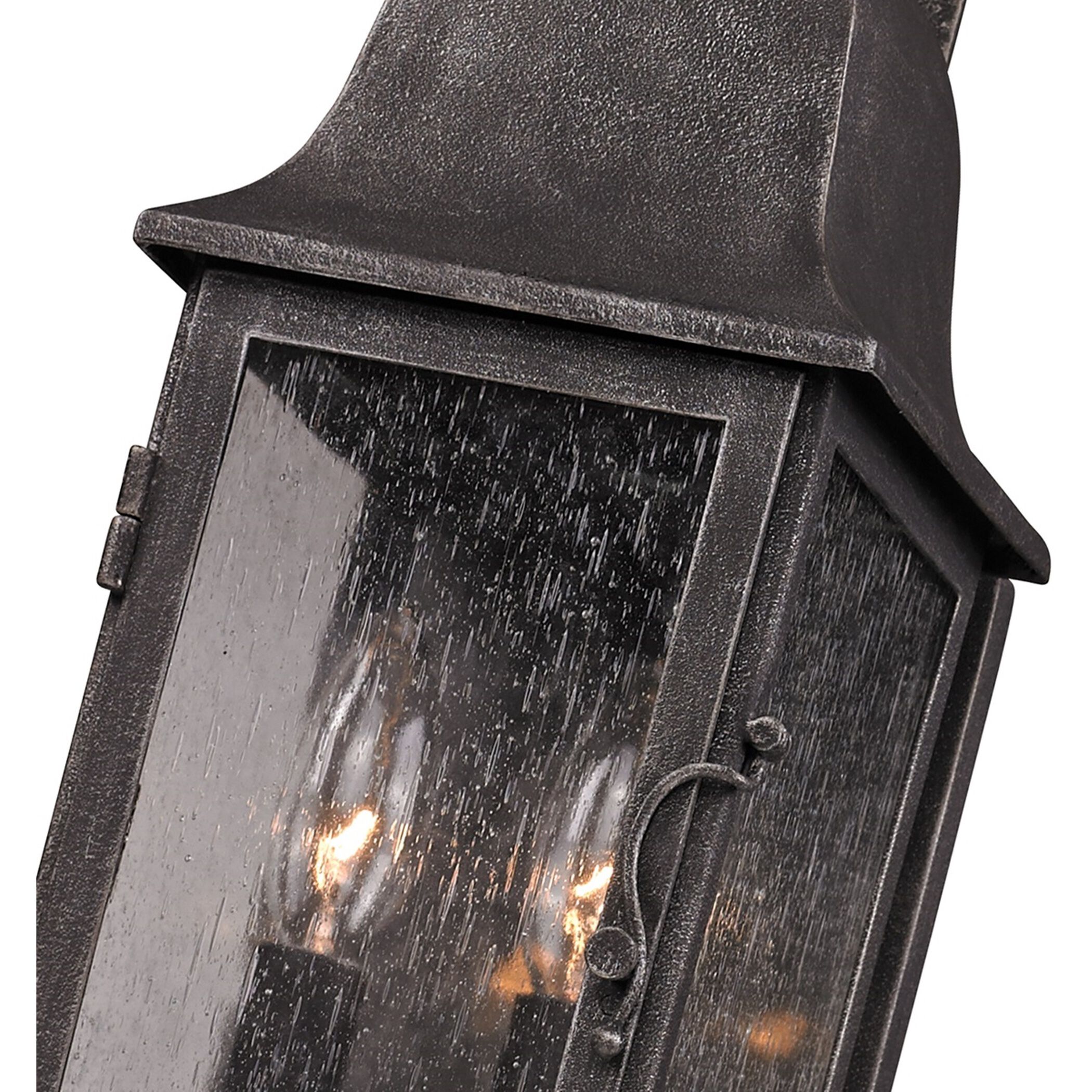 Pella 2 Light 18.75 inch Aged Pewter Outdoor Wall Sconce