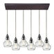 LaPorte 6 Light 30 inch Oil Rubbed Bronze Multi Pendant Ceiling Light