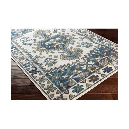 Frankie 35 X 24 inch Teal/Navy/Light Gray/Charcoal/Tan/Silver Gray Rugs