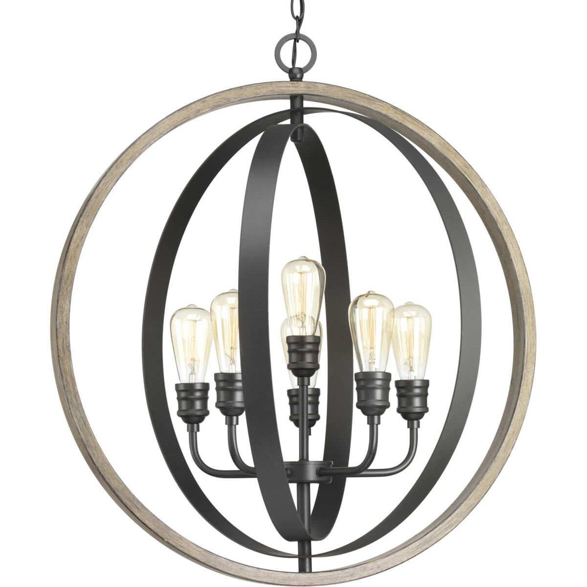 Golden Valley 6 Light 28 inch Graphite Pendant Ceiling Light