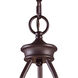 Dixon 3 Light 14 inch Oiled Bronze Chandelier Ceiling Light