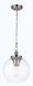 Alpine 1 Light 12 inch Polished Nickel Pendant Ceiling Light