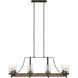 Lanesnoro 8 Light 16 inch Distressed Weathered Oak and Slated Grey Metal Chandelier Ceiling Light