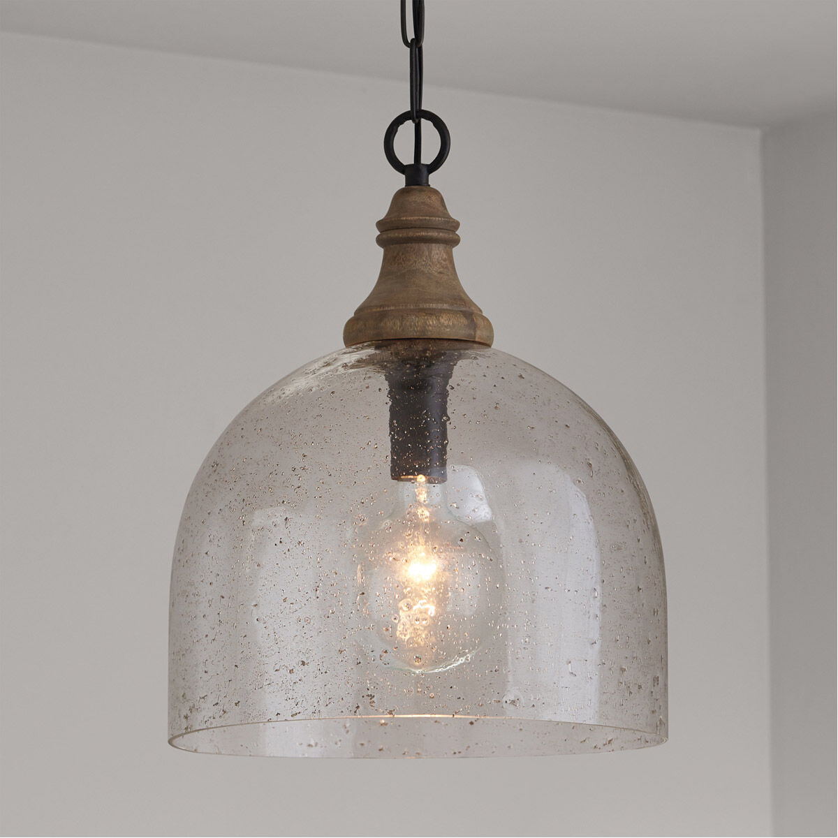 Chandler 1 Light 15 inch Grey Wash and Dark Pewter Pendant Ceiling Light