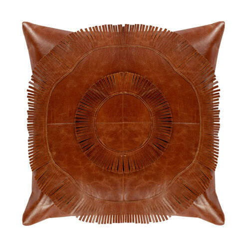 Nature 18 X 18 inch Burnt Orange/Camel Pillow Cover
