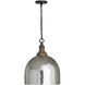 Chandler 1 Light 15 inch Grey Wash and Dark Pewter Pendant Ceiling Light