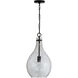 Chandler 1 Light 12 inch Matte Black Pendant Ceiling Light