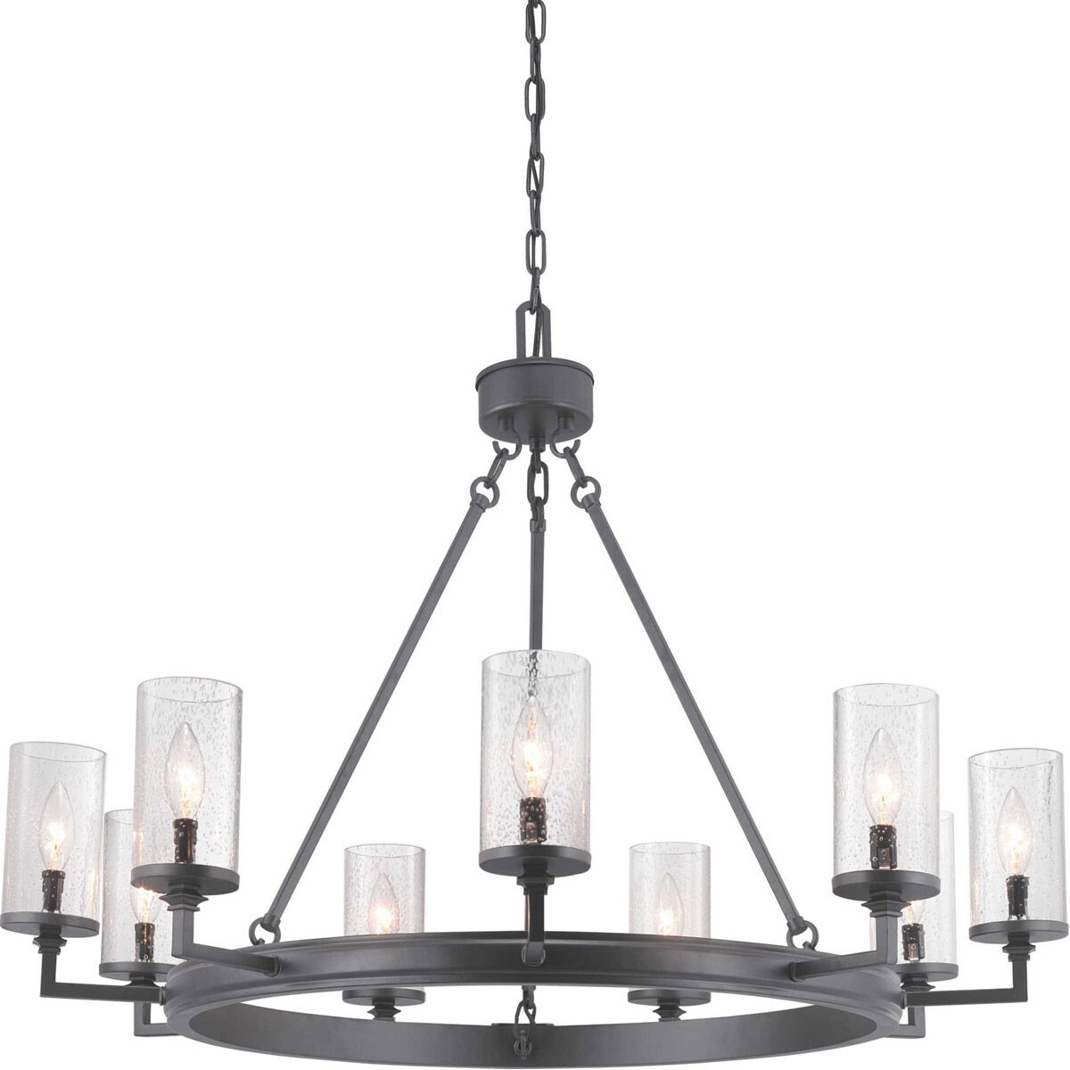Benson 9 Light 36 inch Graphite Chandelier Ceiling Light, Design Series