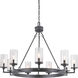 Benson 9 Light 36 inch Graphite Chandelier Ceiling Light, Design Series