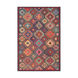Olivia 36 X 24 inch Bright Pink/Dark Red/Charcoal/Peach/Wheat/Tan/Aqua Rugs, Rectangle