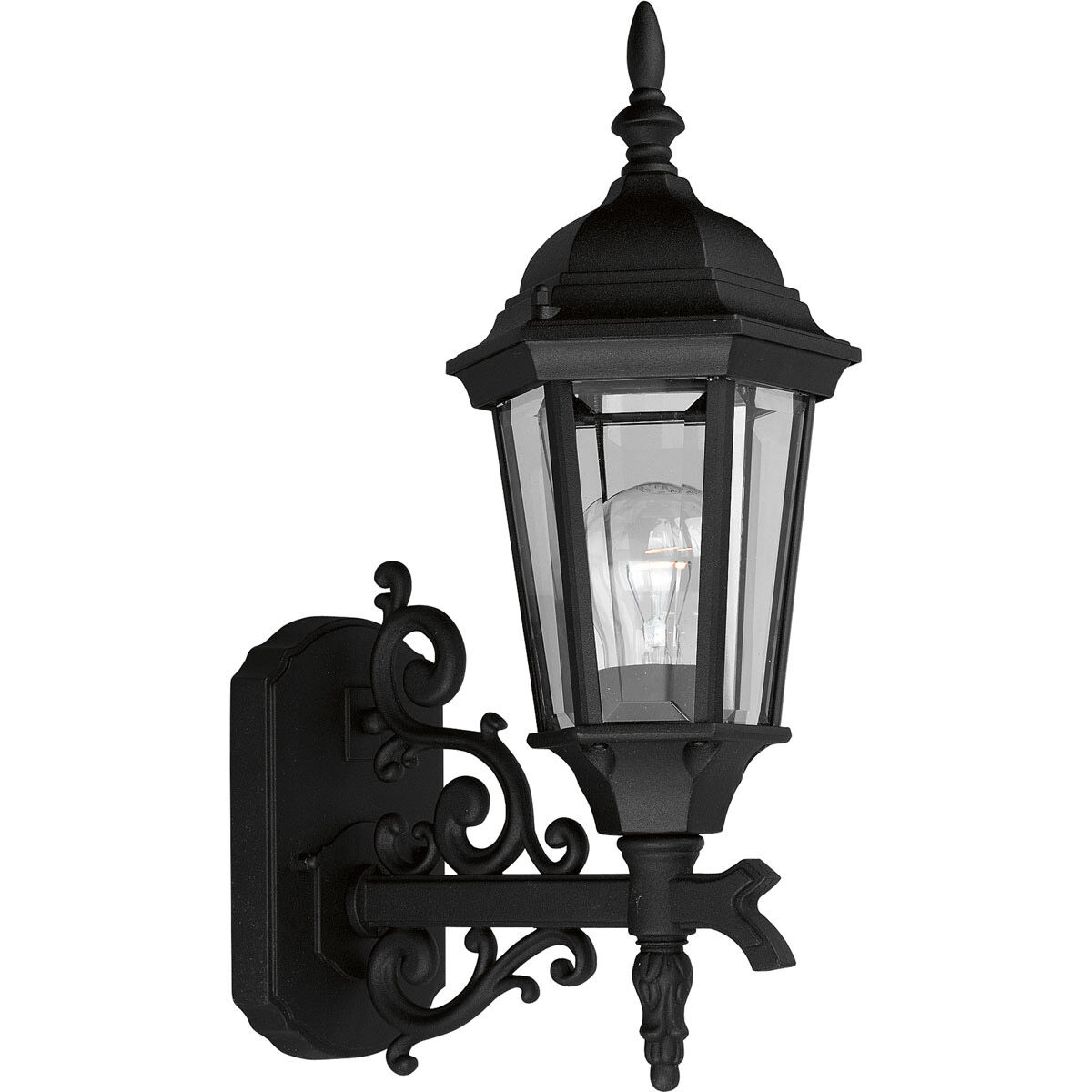 Henagar 1 Light 17 inch Textured Black Outdoor Wall Lantern