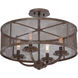 Thayer 4 Light 20 inch Galaxy Bronze Semi-Flush Ceiling Light, Convertible