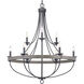 Lyles 9 Light 35.25 inch Graphite Chandelier Ceiling Light