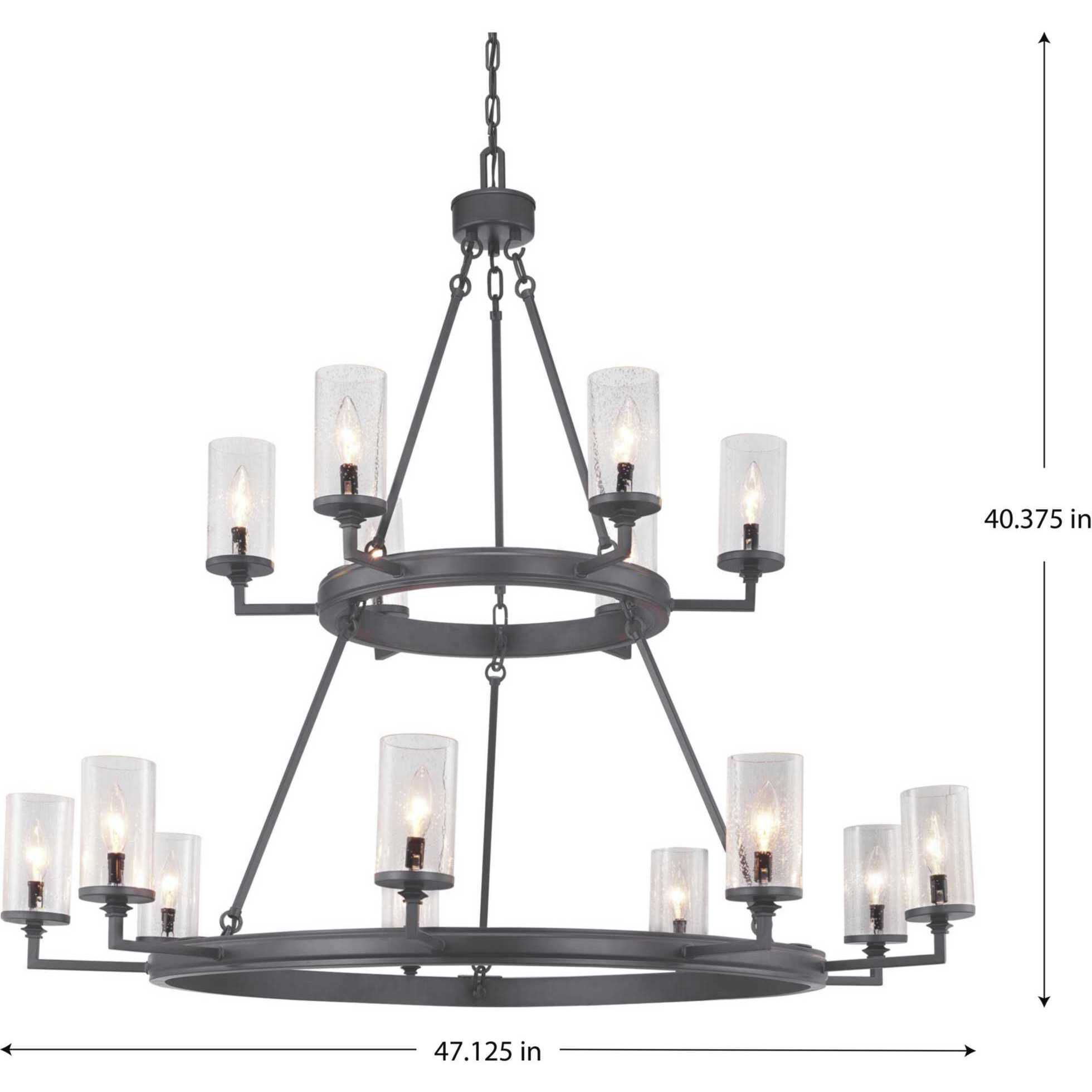 Benson 15 Light 47 inch Graphite Chandelier Ceiling Light, Design Series