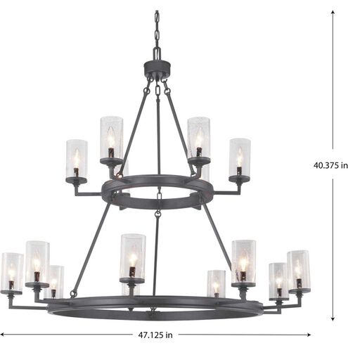 Benson 15 Light 47 inch Graphite Chandelier Ceiling Light, Design Series