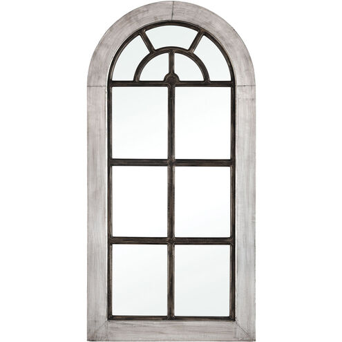 Aspen 50 X 25 inch Antique Silver with Bronze and Whitewash Wall Mirror