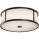 Galena 3 Light 14 inch Espresso Outdoor Flush Mount