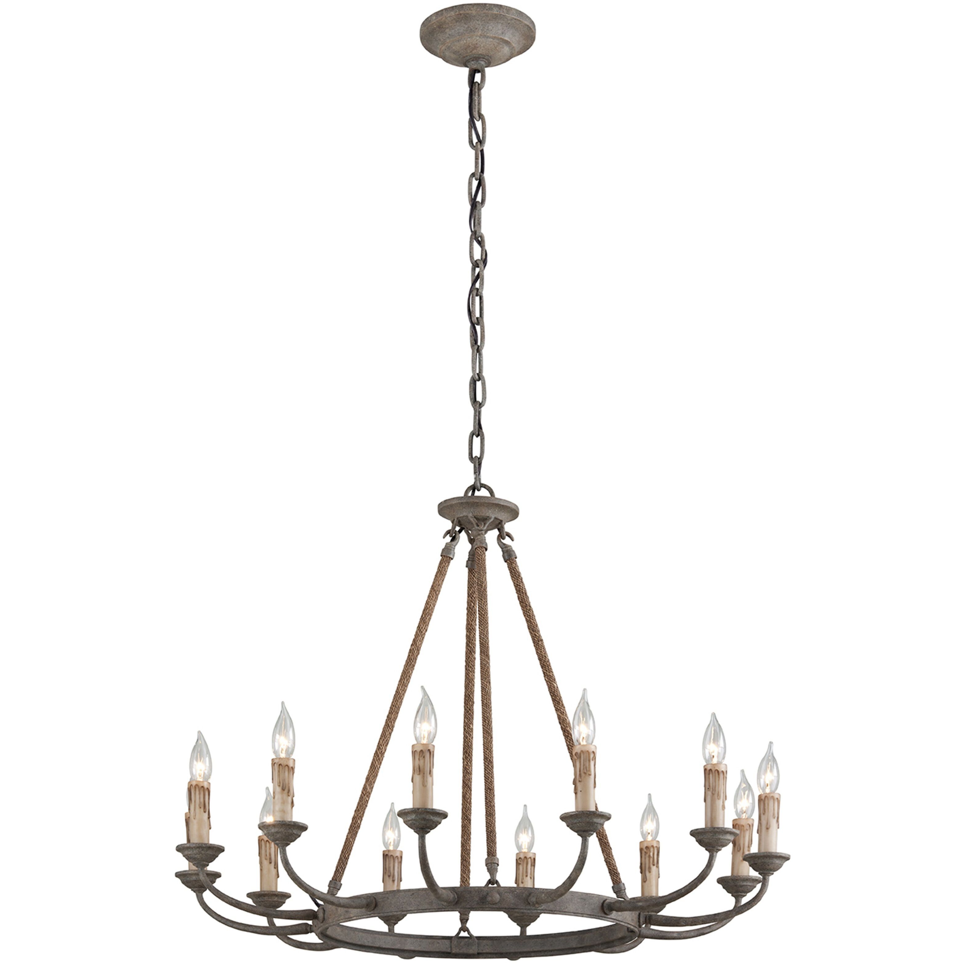 Codie 12 Light 36 inch Earthen Bronze Chandelier Ceiling Light