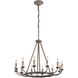 Codie 12 Light 36 inch Earthen Bronze Chandelier Ceiling Light