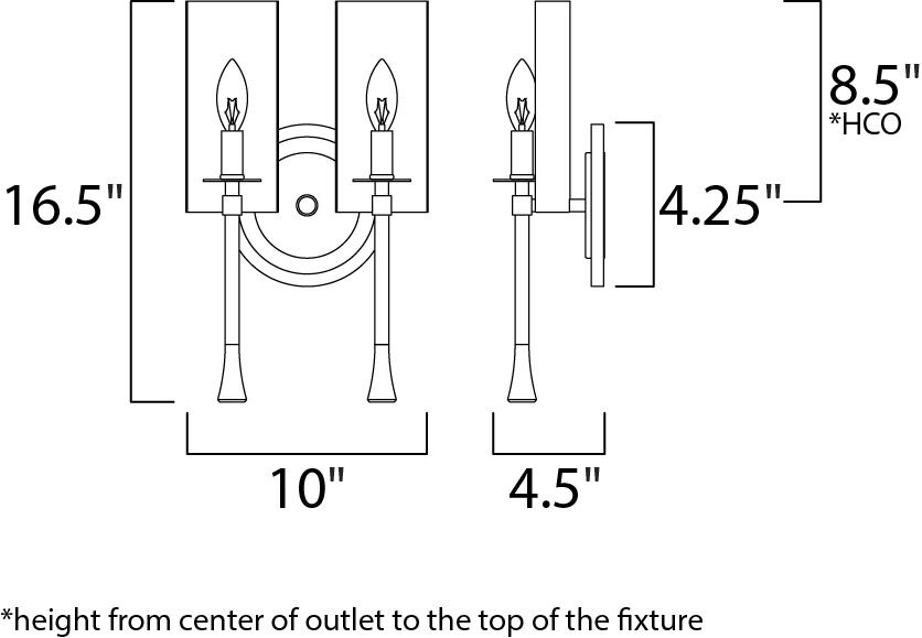 Wylan 2 Light 10 inch Chestnut Bronze/Gold Bath Vanity Wall Light