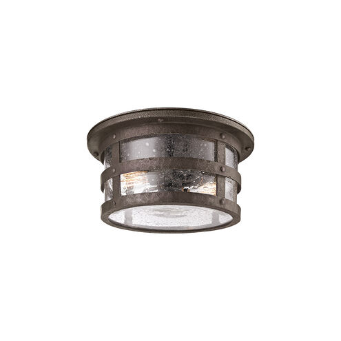 Rowena 2 Light 15 inch Barbosa Bronze Outdoor Flush Mount