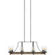 Lanesnoro 8 Light 16 inch Distressed Weathered Oak and Slated Grey Metal Chandelier Ceiling Light