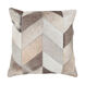 Jasper 18 X 18 inch Beige/Medium Gray/White/Dark Brown Pillow Cover