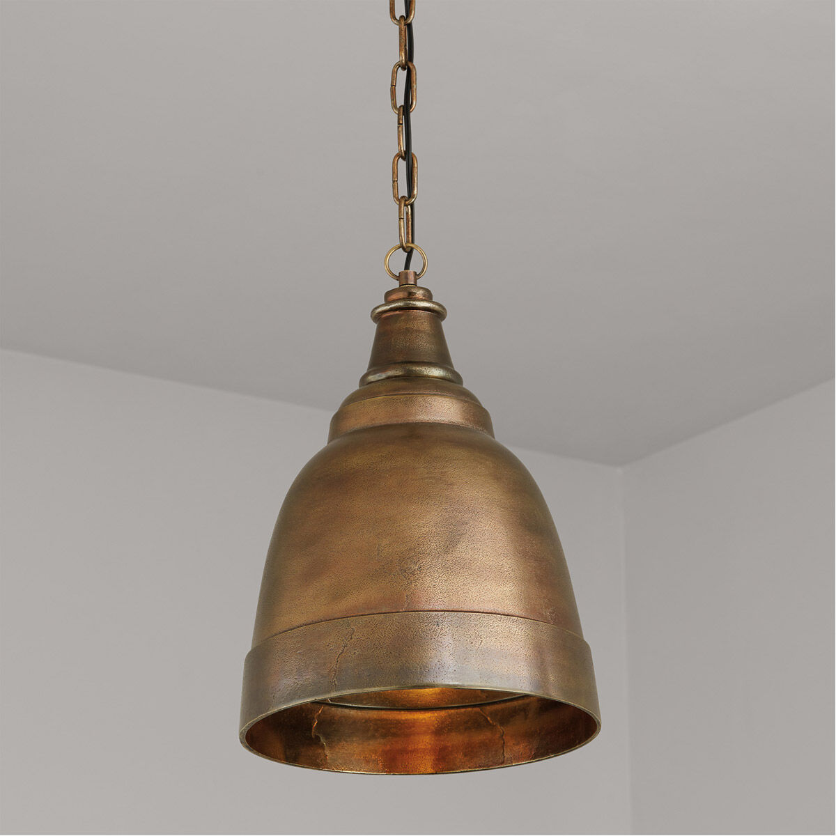 Regent 1 Light 12 inch Oxidized Brass Pendant Ceiling Light